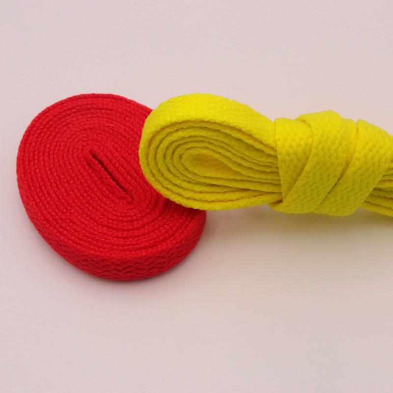 8MM Breezy Yellow Apricot Flat Shoelaces Warm Color Youth Easy Laces For Children Sport Runnning