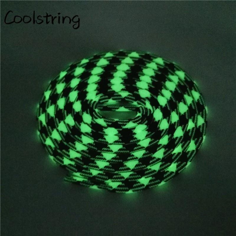 Sport  Fluorescence Round Shoelace Glow In The Dark Night Colorful Fluorescent Shoe Laces Athletic