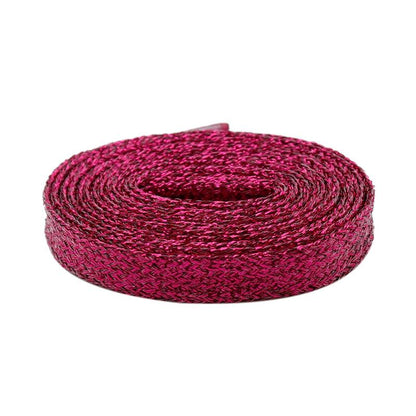 7MM Metallic Yarn Flat Laces Durable Material Making Pretty&Gorgeous Lady Boot Easy Lacets