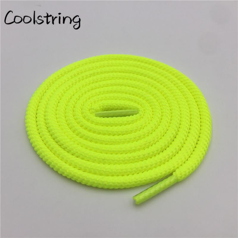 Bright Color 5mm Spiral Round Polyester Shoelaces novelty Sports Bootlaces For Mountaineering