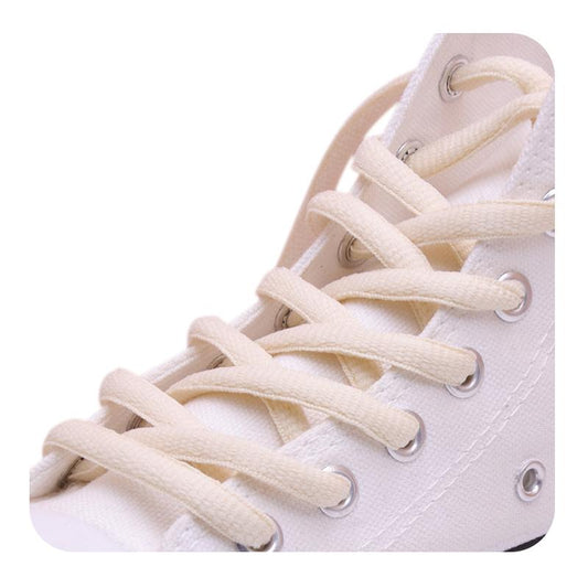 Elegant 6MM Oval Shoelaces Clothing Beige Grey Polyester Pure Cotton Luxury Cordones For