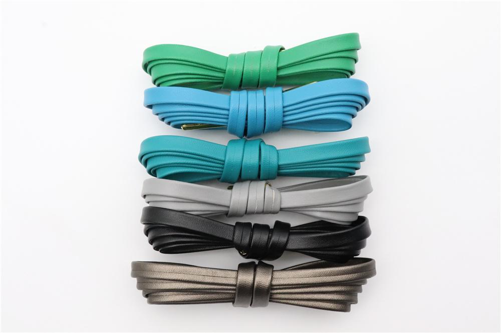 7MM Strong Surface PU Leather Top Quality Shoelaces Whole Production For Custom Bulk Order Drop