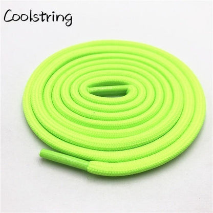 5mm Round Polyester Customized Shoelaces Green Navy Fashion Shoe Laces Extral Long Unisex Women Men
