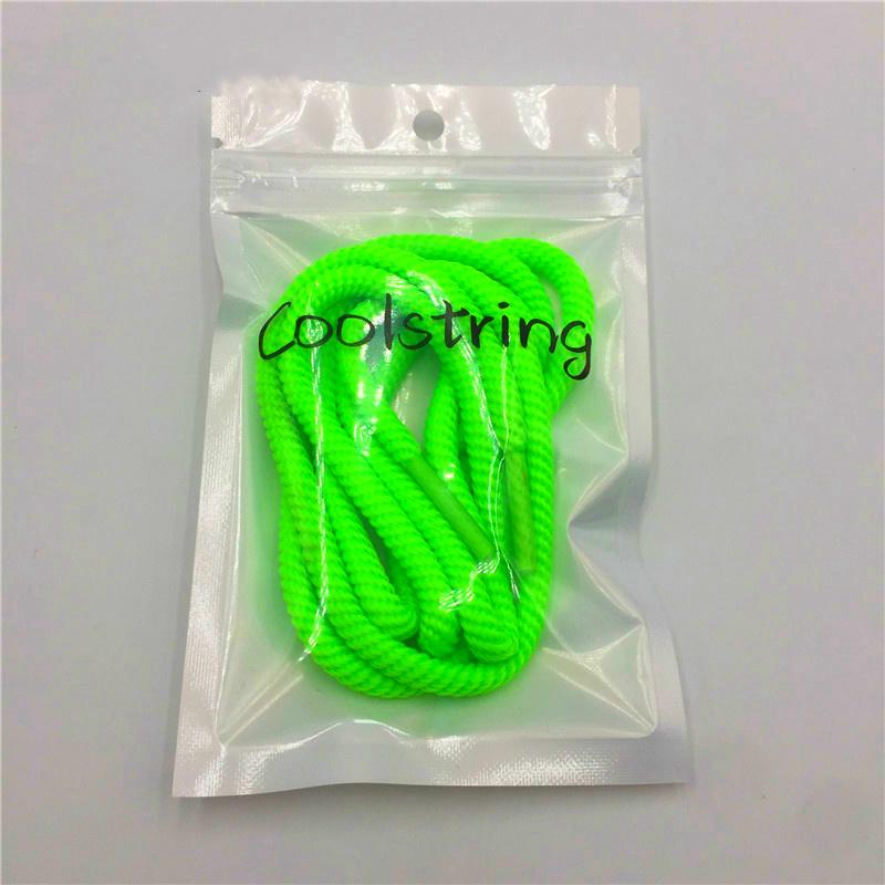 Bright Color 5mm Spiral Round Polyester Shoelaces novelty Sports Bootlaces For Mountaineering