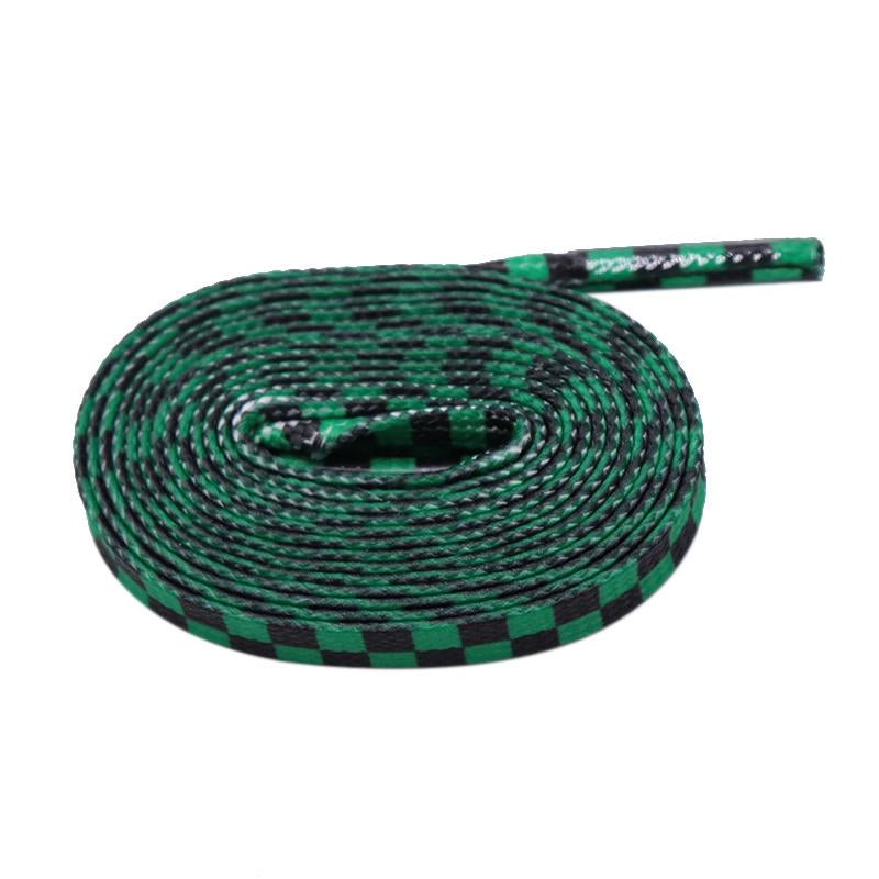 8MM Checkered Pattern Top Quality Heat Transfer Printing Lacet Decoration Of Finny Sneakers Women