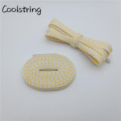 Classic Style 7MM Shoe Accessories Bright Flat Shoelaces Innovative Luxury Lacet For Casual Canvas