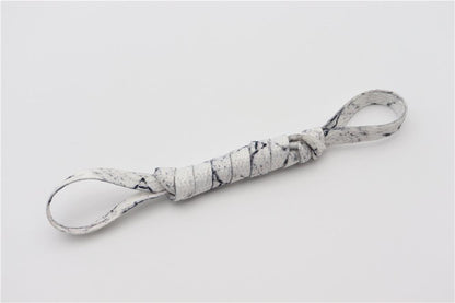 8MM White Black Glacier Frozen Stone Textur Shoelaces Unisex For Zapatillas Mujer Flat Perfect Shoe