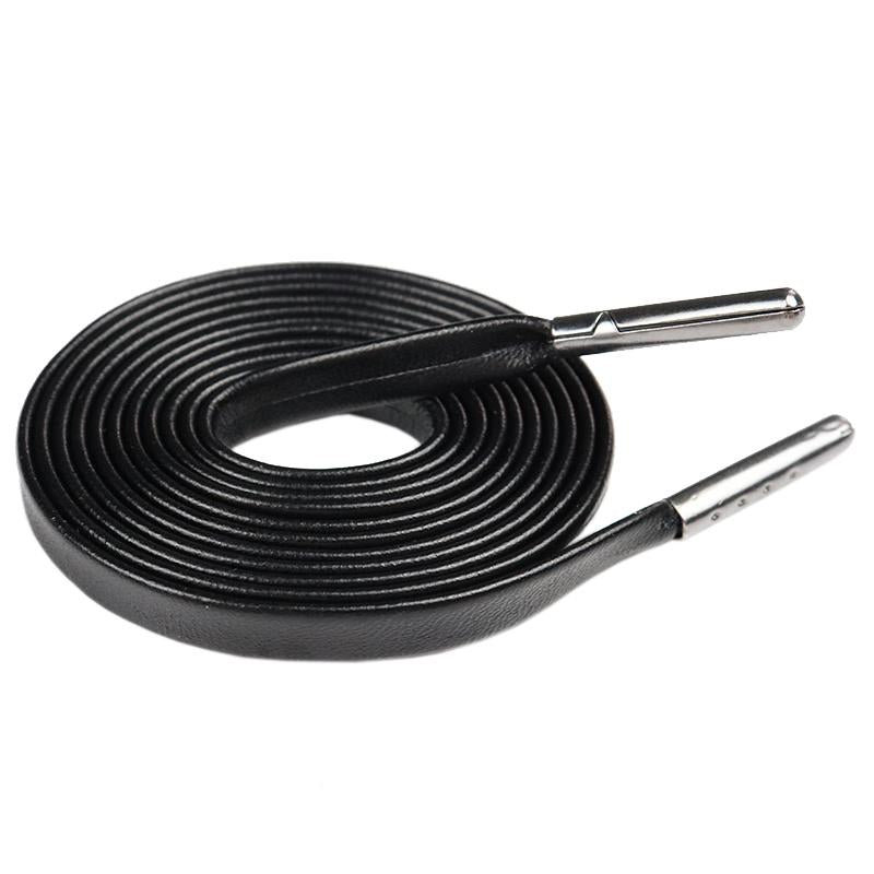 7MM Strong Surface PU Leather Top Quality Shoelaces Whole Production For Custom Bulk Order Drop