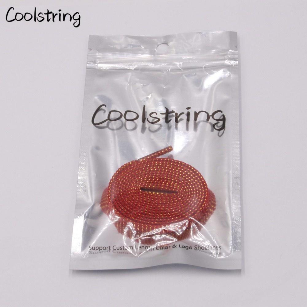 Cool 0.7cm Two Colors Mixed Shiny Gold And Silver Thread Sport Sneakers Flat Shoelaces Bootlaces