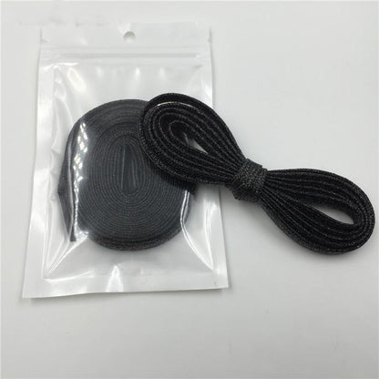 Flat Type Top Metallic Polyester Shoelaces Men Women's Shoe Sneaker 2021 Golden Black Sliver Top