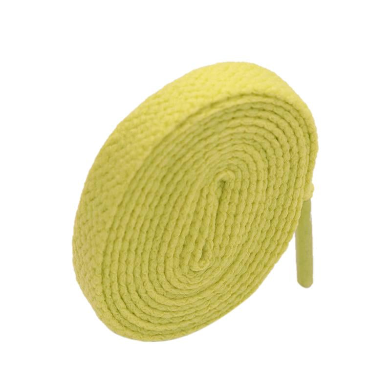 8MM Breezy Yellow Apricot Flat Shoelaces Warm Color Youth Easy Laces For Children Sport Runnning