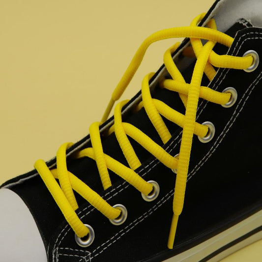 Authentic Weiou 6MM Oval Laces Polyester Pure Cotton Flexible Strings Yellow Green Ropes Vivid