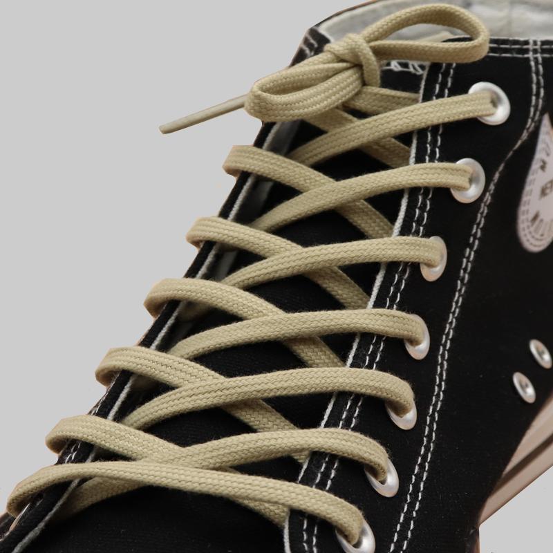 6MM Classic Shoe Accessory Double Layer Polyester Flat Shape Shoelaces 7 Colours For Canvas Boots