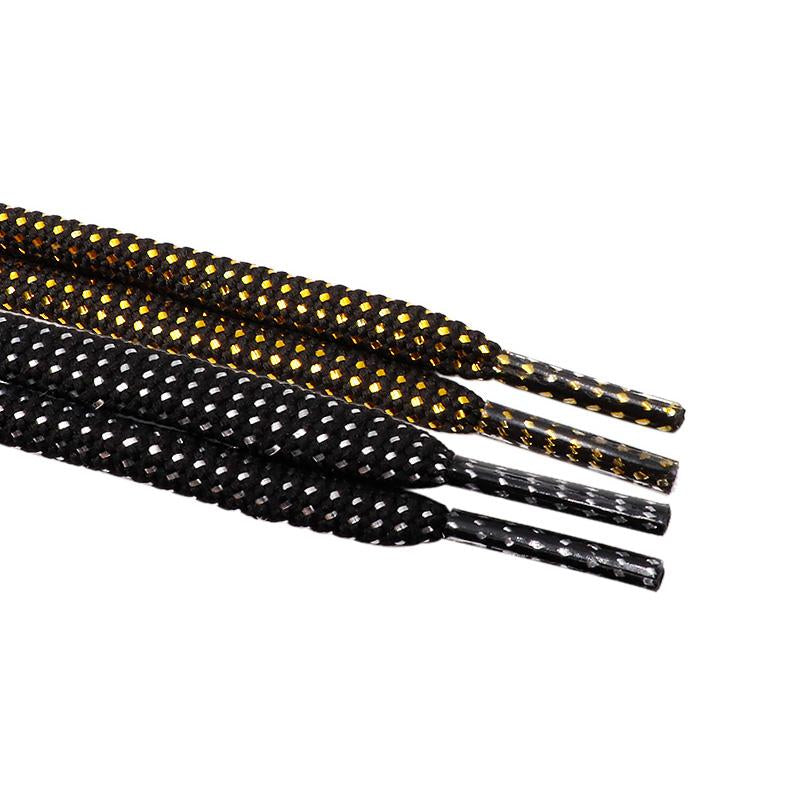 8MM Nice Shoe Accessory Charmed Metallic Yarn Laces Business Women Sneaker Boots Canvas Cords 2021