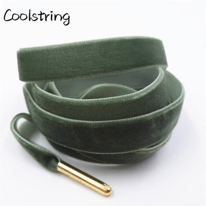 60-180cm Length 1.27 Cm Width Velvet Surface Shoelaces Women Men Black White Colorful Sports Casual