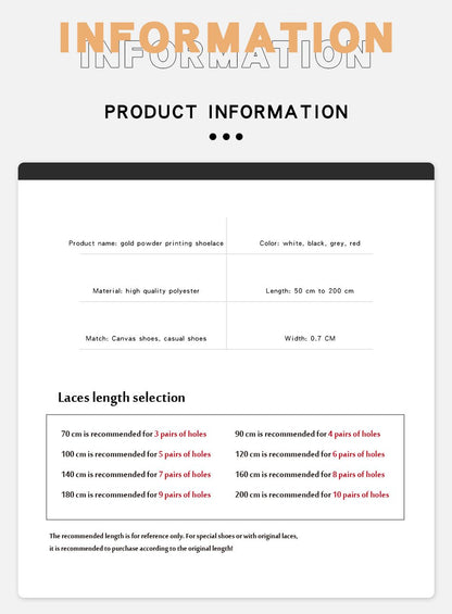 Double Polyester Shoelaces With Golden Japan Katakana Letter Silk Screen Printing Laces Men Women