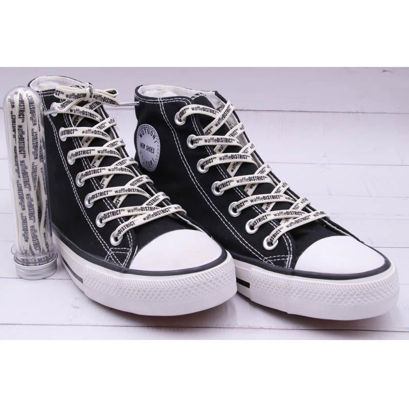 Double Sides English Letter Print Shoelace Polyester Flat Shoe Laces Clothing Sport Bootlaces For