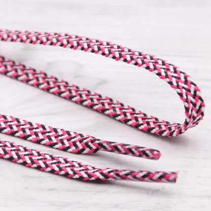 7mm Premium 3 Colorful Flat Polyester Shoelaces For Casual Canvas Men Women Sneaker 2021 Trendy