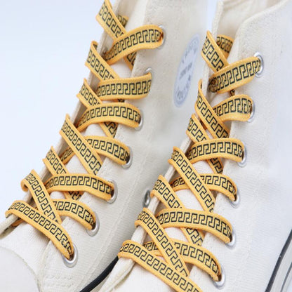 8MM Perfect Shoelaces Easy Wearing Black White Golden Shoe Cords Women Sneakers Boots Fashion Laces