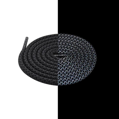 Shoe Accessories 4.7MM Black White Reflective Glowing shoestring 120CM Polyester Shoe Ropes Strong