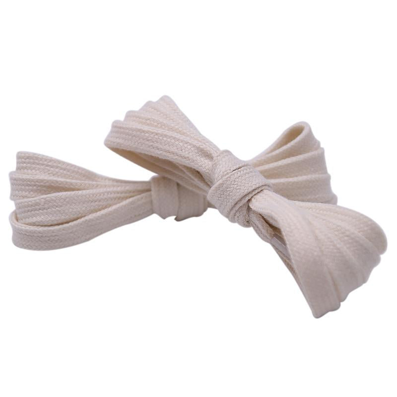 8.5MM Pure Beige Polyester Cotton Shoelaces Meticulous Spool Of Cord For Wholesale Drop-Shipping
