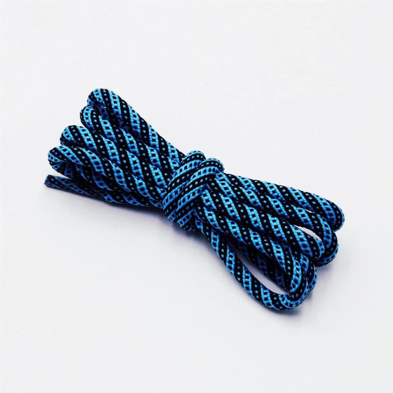 5MM Round Cords Spiral Plaid Polyester Shoelaces For Adult&Kid Men Women Sneaker 2021 Outdoor Sports