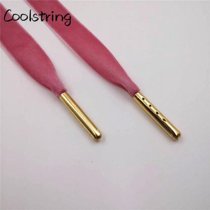 60-180cm Length 1.27 Cm Width Velvet Surface Shoelaces Women Men Black White Colorful Sports Casual