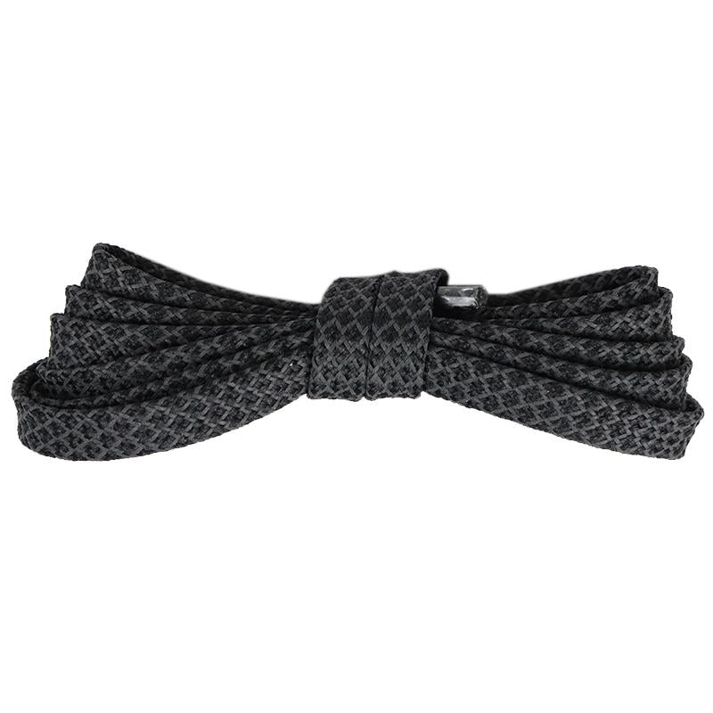 Weiou Unisex Sport Sneaker Canvas Leisure Shoelace 7mm Flat 3M Reflective Shoe Lace Black And White