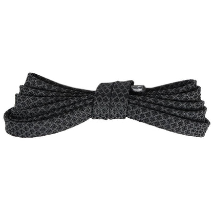 Weiou Unisex Sport Sneaker Canvas Leisure Shoelace 7mm Flat 3M Reflective Shoe Lace Black And White