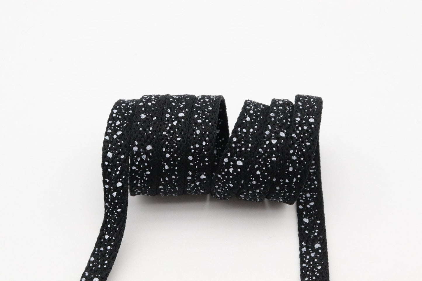 8MM Spray Point High Quality Shoelaces Easy Boots Canvas Ropes Adult&Kid Sneaker 2021 Unisex Black