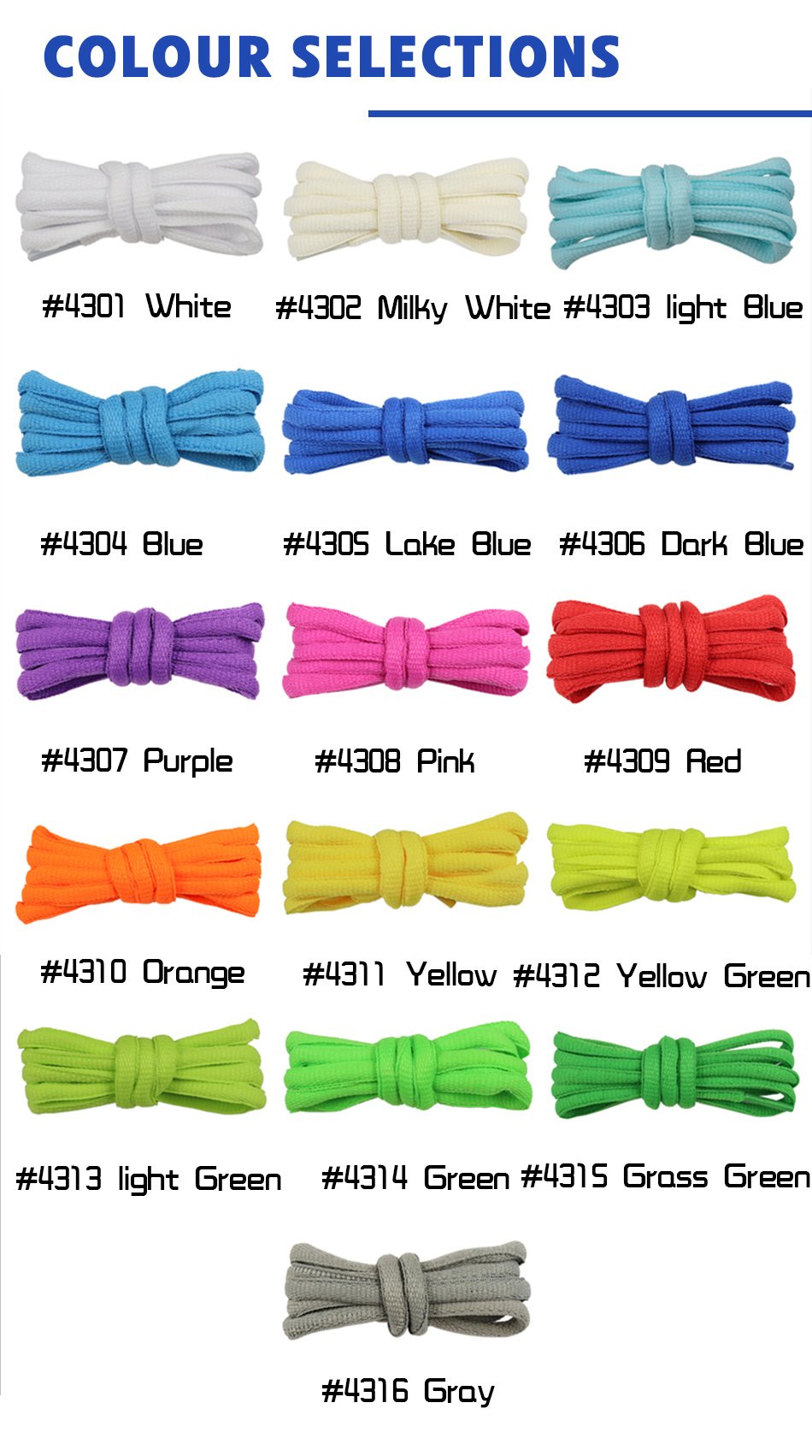 Shoe Accessories 8.5MM Oval Hiking Boots Ropes Canvas Flexible Wide Laces Blue Purple Pink Solid