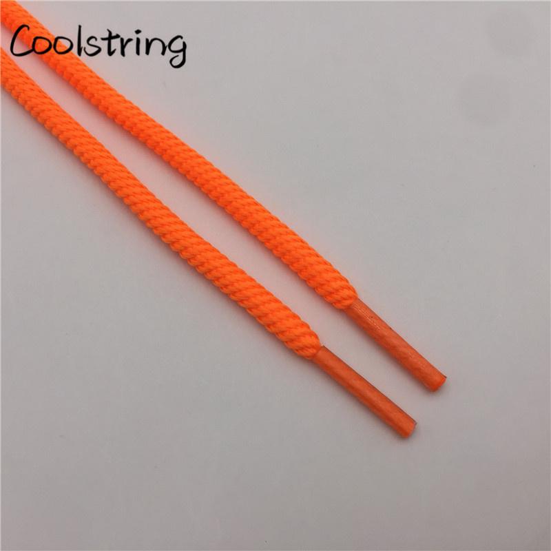 Bright Color 5mm Spiral Round Polyester Shoelaces novelty Sports Bootlaces For Mountaineering