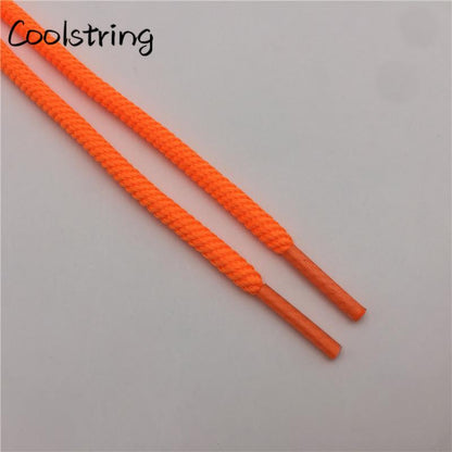Bright Color 5mm Spiral Round Polyester Shoelaces novelty Sports Bootlaces For Mountaineering
