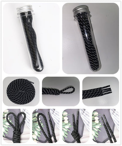4.5MM New Flat 3M Reflective Shoelaces Athletic Safety Sneaker Ropes For Running Boots 350 750