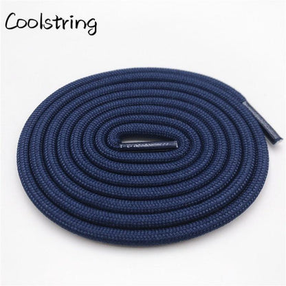 5mm Round Polyester Customized Shoelaces Green Navy Fashion Shoe Laces Extral Long Unisex Women Men