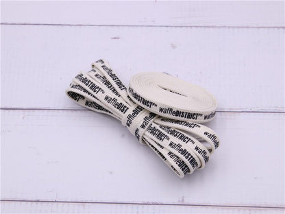 Double Sides English Letter Print Shoelace Polyester Flat Shoe Laces Clothing Sport Bootlaces For
