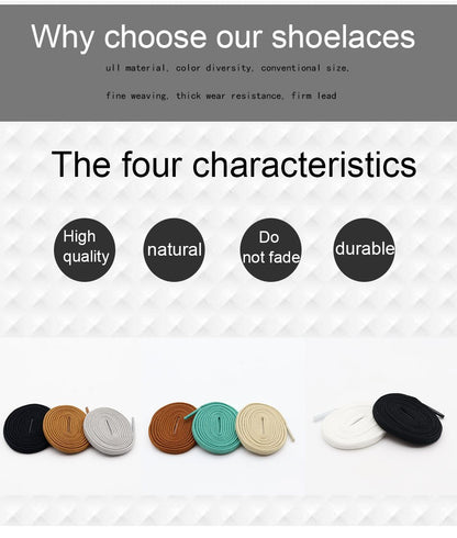 6MM Classic Shoe Accessory Double Layer Polyester Flat Shape Shoelaces 7 Colours For Canvas Boots