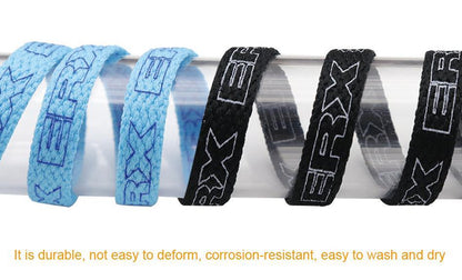 7MM Black-White Blue-Sapphire "ERX" Letter Printing Shoelaces Women Sneaker 2021 Canvas Ropes Flat