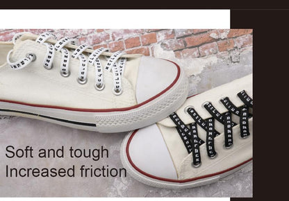 7MM Shoe Accessory Silk Screen Printing Belt Flat Canvas Strings Boots White Black 350 700 ShoeLaces