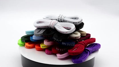 Solemn Deep Color Series Shoelace Japanese Katakana Personalised Silk Screen Letter Printing Cord
