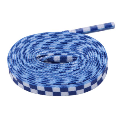 8MM Checkered Pattern Top Quality Heat Transfer Printing Lacet Decoration Of Finny Sneakers Women