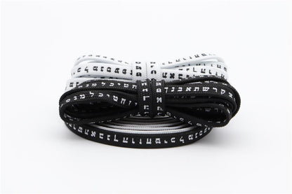 7MM Shoe Accessory Silk Screen Printing Belt Flat Canvas Strings Boots White Black 350 700 ShoeLaces