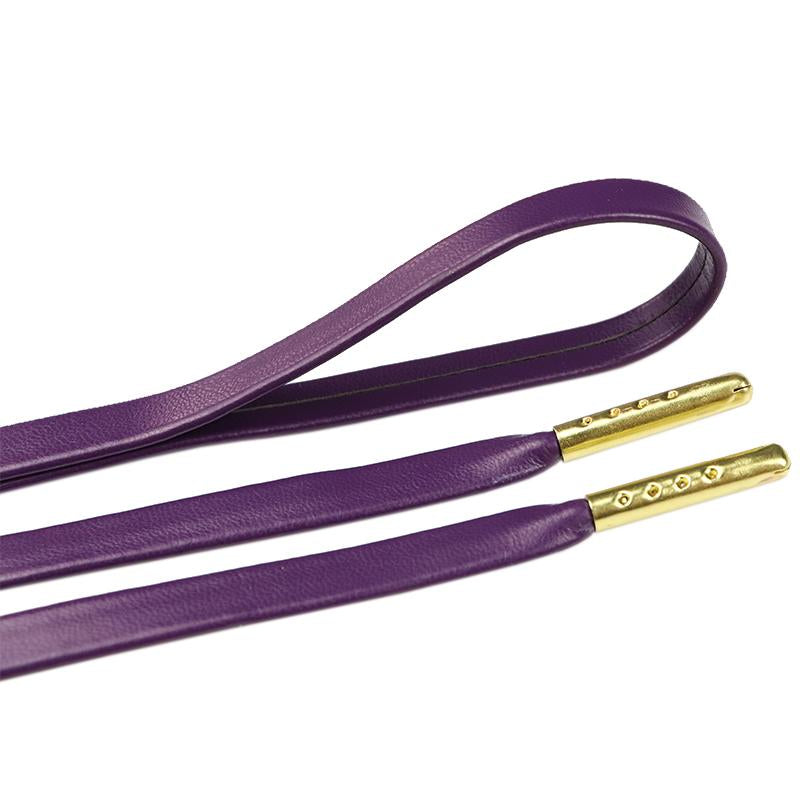 Green Blue Purple Vigorous Youth Shoe Lace 7MM Student Leather Shoelace Premium Cord With Metal