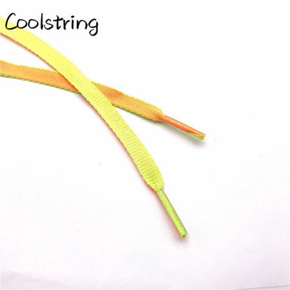 Jumpman Flat 8mm Combo Two Color Connect Reversible Shoelaces Bicolor Polyester Shoe Strings Laces