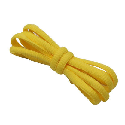 Authentic 6MM Oval Ropes Yellow Green Vivid Shoelaces Clothing Polyester Pure Cotton Flexible Laces