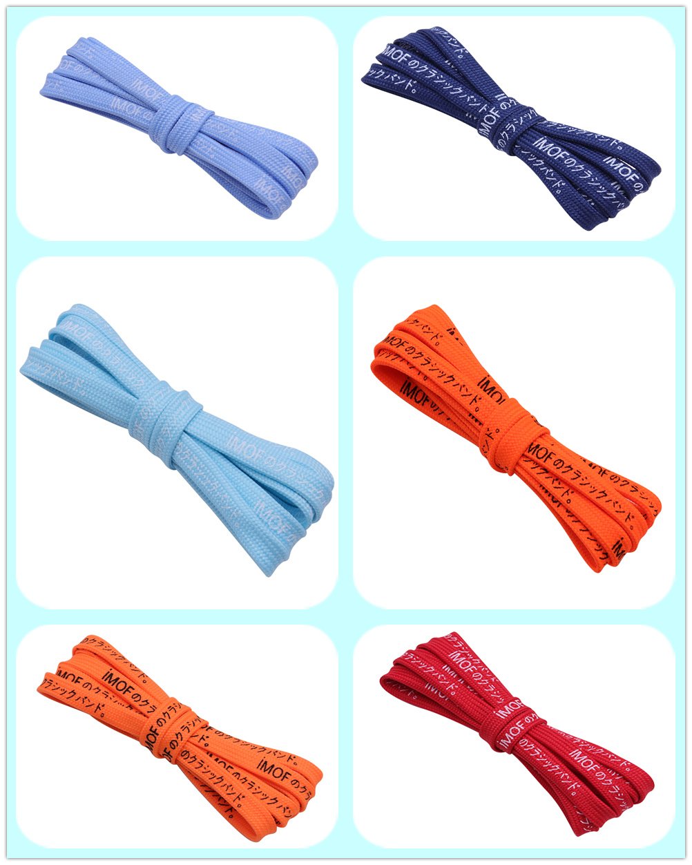 7MM Nice Shoelaces Canvas Sneaker Boots Shoe Accessories Ropes For Men Women Custom Bulk Order