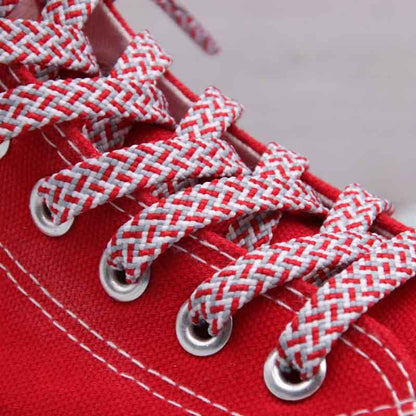 7mm Premium 3 Colorful Flat Polyester Shoelaces For Casual Canvas Men Women Sneaker 2021 Trendy