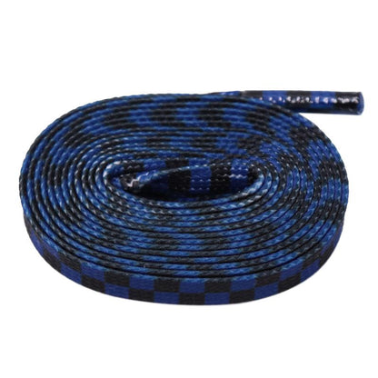 8MM Checkered Pattern Top Quality Heat Transfer Printing Lacet Decoration Of Finny Sneakers Women