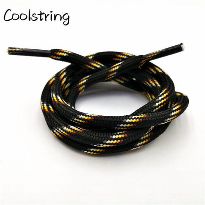6mm Thick Round Rope Shoelaces Boots Outdoor Sport Casual Round Shoe Lace Colorful Black Drawstring