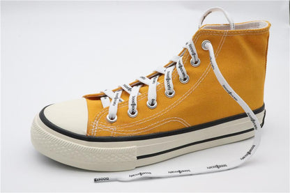 7MM  "boos society" Letter Silk Printing White Black Shoelaces изи буст кроссовки Flat Ropes Easy